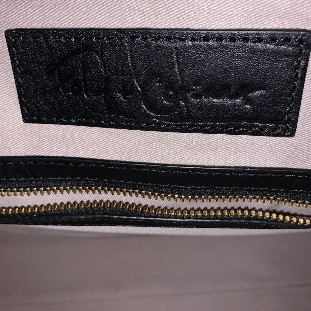 Foley & Corinna Black Croc Leather Shopper Tote - Picture 15 of 16
